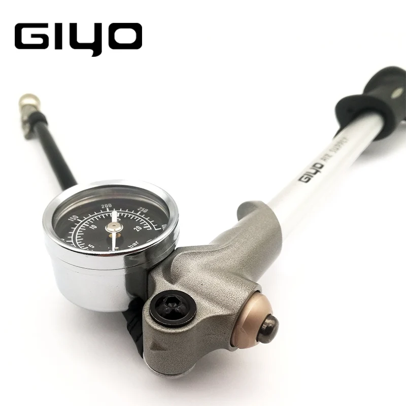 Насос велосипедный GIYO GS02D с манометром ручной шланг воздушный насос для езды на