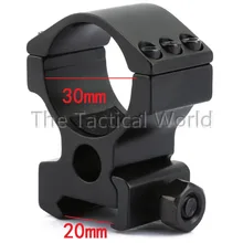 Тактическое кольцо-Крепление прицела Heavey Duty 30 мм подходит для 20 мм Rail Rifle 6 болтов высокий профиль для охоты оптический прицел фонарик