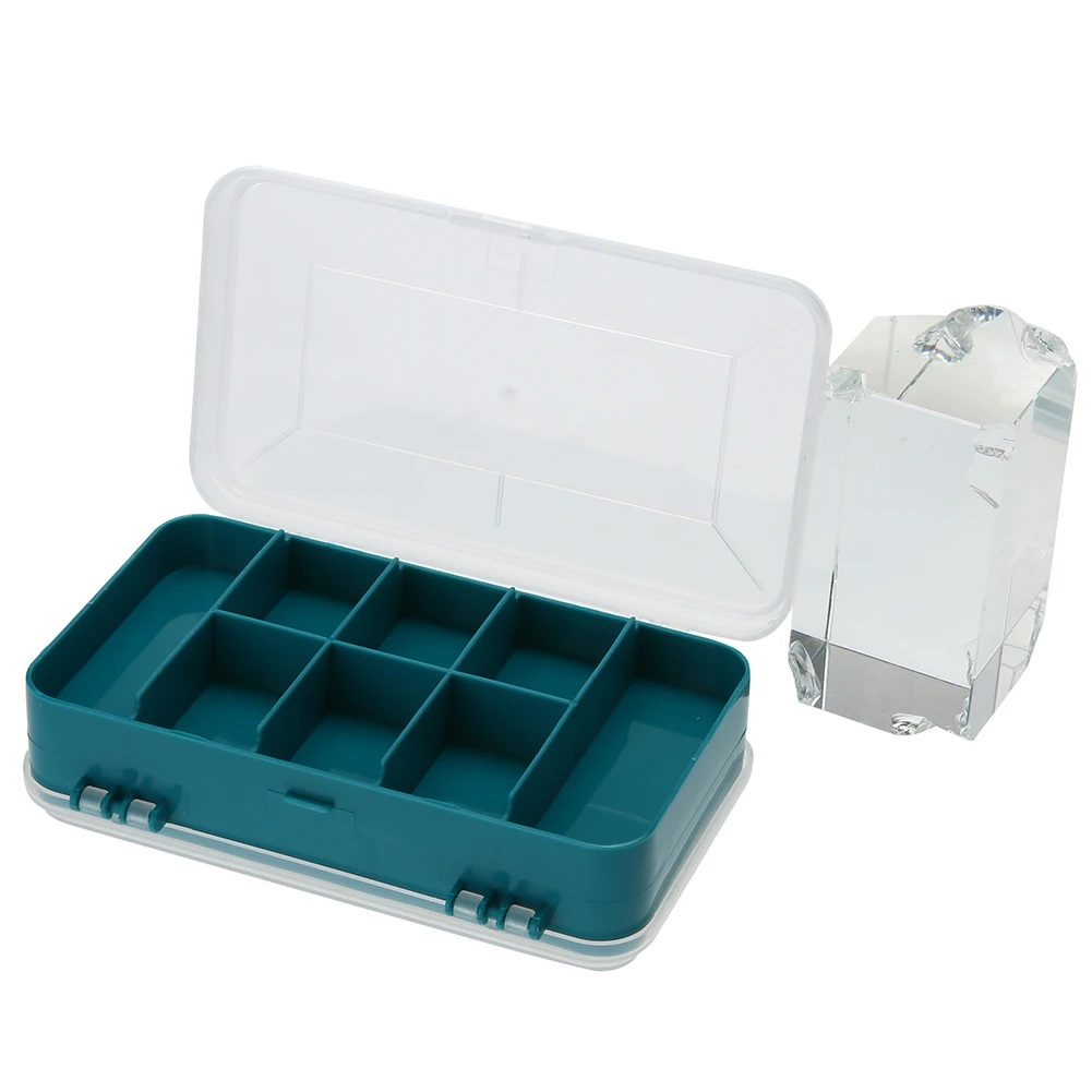 13 Grids Transparent Plastic Tool Box Double Side ToolBox Organizer