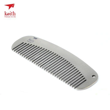 

Keith Portable Travel Comb Pocket Hair Brush Comb Ultralight Outdoor Travel Essentials Scalp Massage Titanium Hairbrush Ti1731