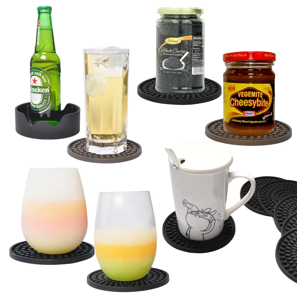 silicone coaster wholesale blank coasters set for drink custom silicon