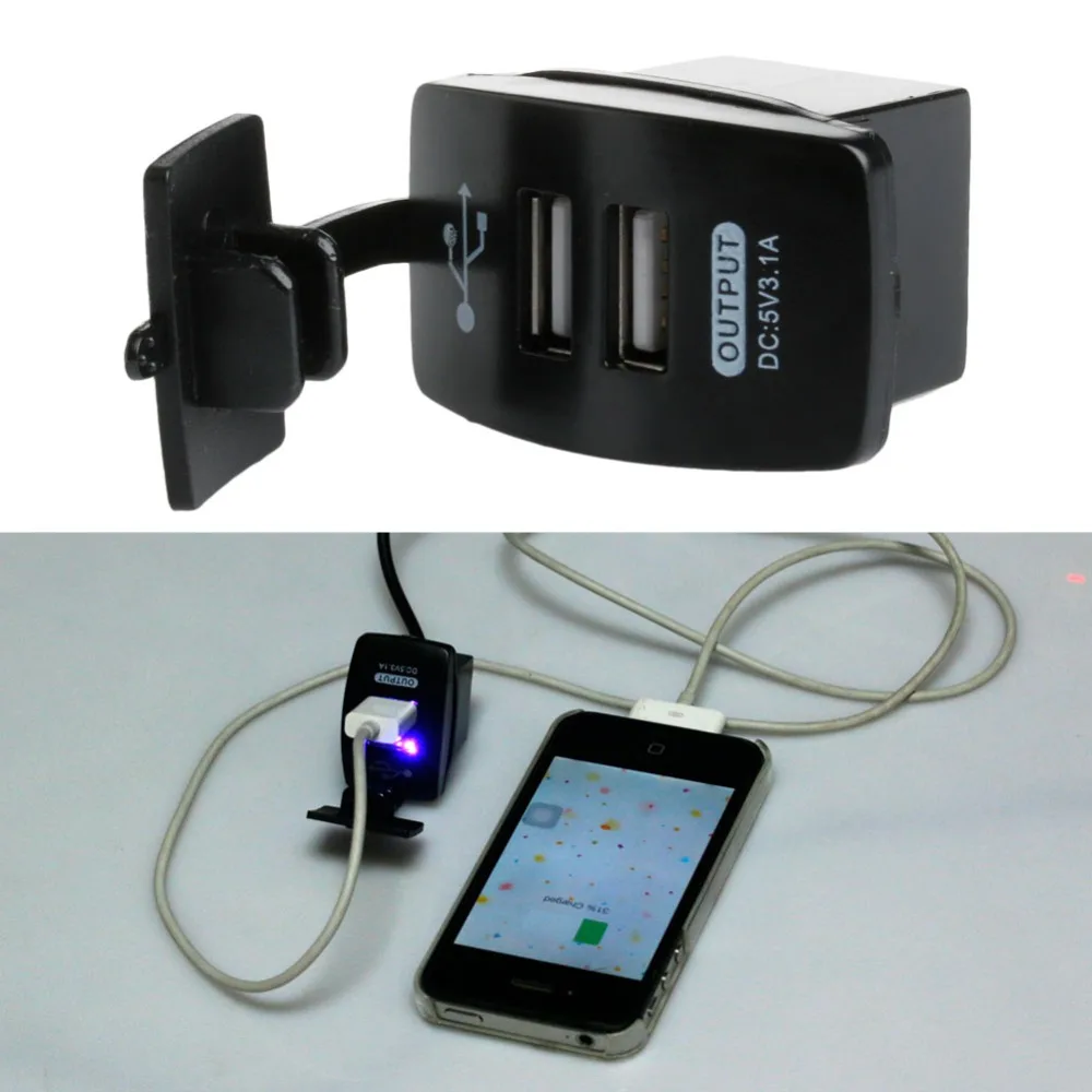 

Dual USB Car Cigarette 12V Lighter Socket Splitter Charger Power Adapter Outlet