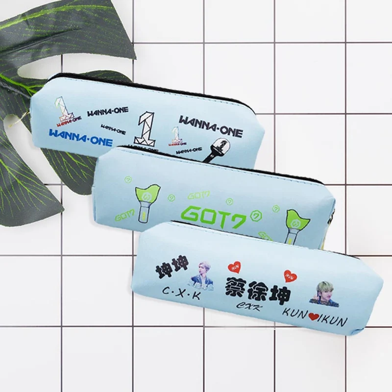 1 шт. Новый Kpop BTS Bangtan обувь для мальчиков Wanna one Got 7 пенал стационарная сумка из ПВХ Pencilcase милый пенал CXK Кун