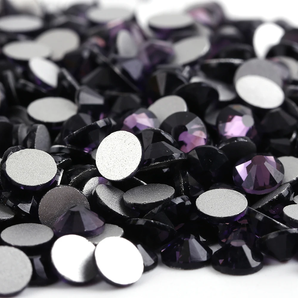 

Amethyst 3D Nail Art Decorations ss3 ss4 ss5 ss6 ss8 ss10 ss12 ss16 ss20 ss30 ss34 Glass/ Crystal Nails Non HotFix Rhinestones
