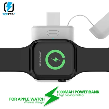 

1000mAh Wireless Charger Powerbank For Apple Watch 1 2 3 4 mini power bank For iWatch 1 2 3 4 External Battery Charge Case USB