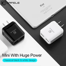 Cafele US Plug Dual USB зарядное устройство DC 5 В 2.4A 12 Вт зарядное устройство для мобильного телефона Зарядка для iPhone X XS Max iPad для samsung huawei Xiaomi