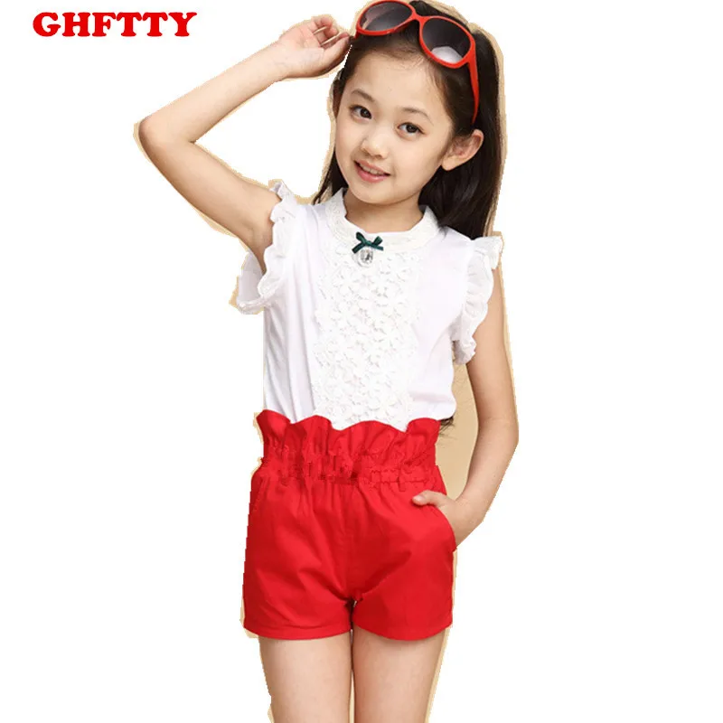 

Baby Girl Clothing Set Top and Pants For Baby Girl Summer Wear Children Clothing 2 Pcs With Belt Baby Clothes 5-13 Age summer