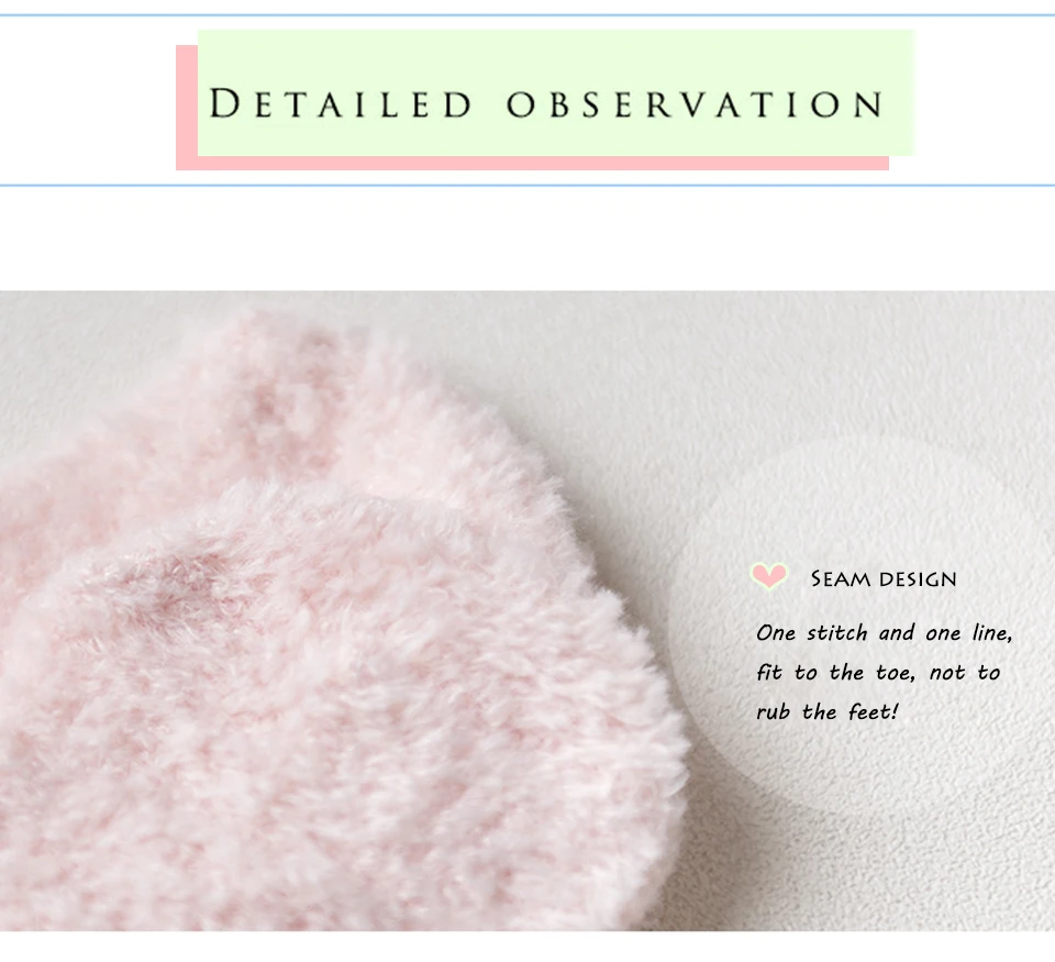 Winter New Soft Brushed Thick Cute Cartoon Animal Bunny Ears Warm Ladies Floor Sock Coral Half Velvet High Quality Women's Socks (14)