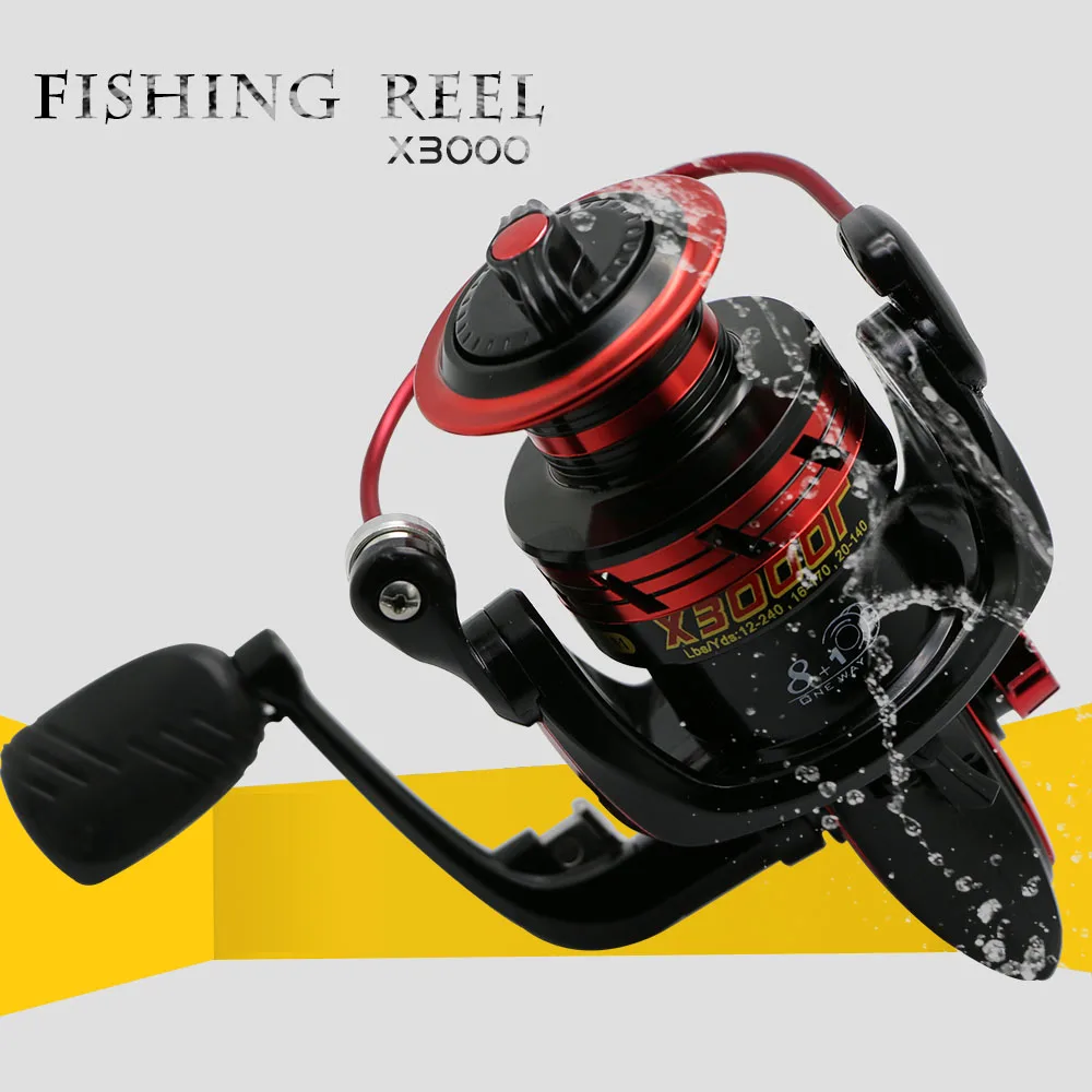 X3000 Spinning Wheel Fishing Reel 8+1 Hand Reel Casting Fishing Lure