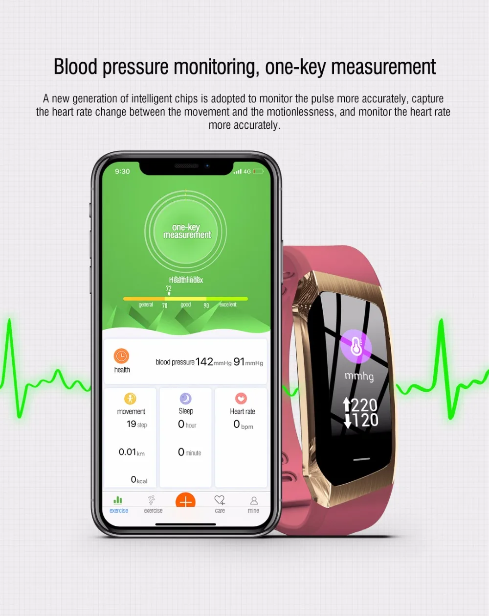 Фитнес-трекер спортивные Смарт-часы для мужчин и женщин браслет Электрический браслет для Android IOS монитор кровяного давления пульса