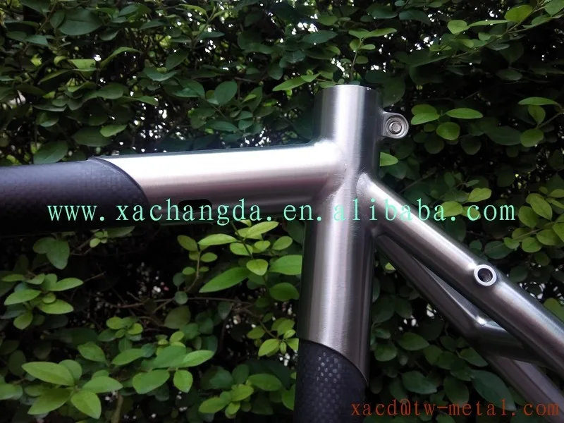Flash Deal titanium & carbon fiber mtb bike frame titanium montain bicycle frame Titanium weldless bike frameChinese titanium road bike fra 12