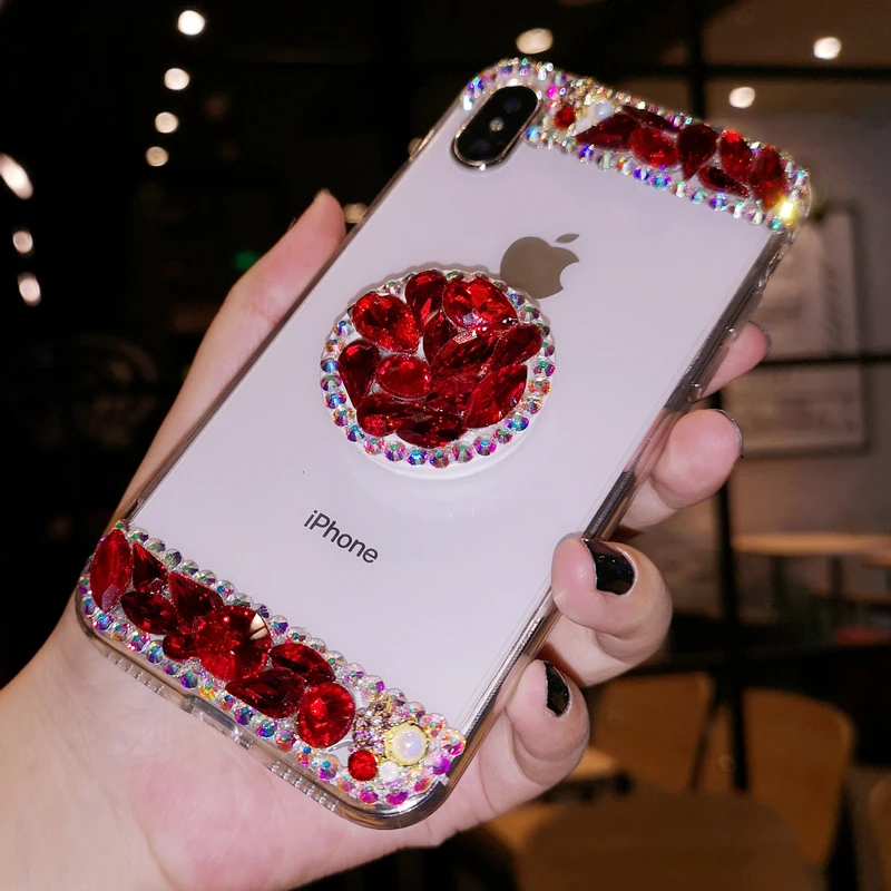 Популярные разъем чехол для телефона Google Pixel 2 3 XL алмаз расширяя держатель