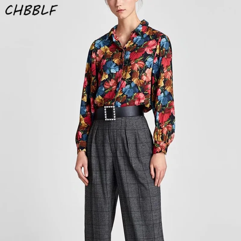 Женская блузка с длинным рукавом и отложным воротником XSZ1448|shirt lady|blouse fashionfashion