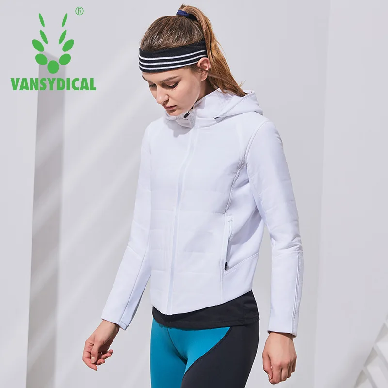 Vansydical женский пуховик спортивные куртки женские Беговые с капюшоном