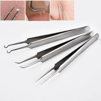 

3Pcs Acne Removal Needles Pimple Extractor Blackhead Tweezers Blemish Comdene Removal Tools Facial Cleanser Pore Cleaning CO963