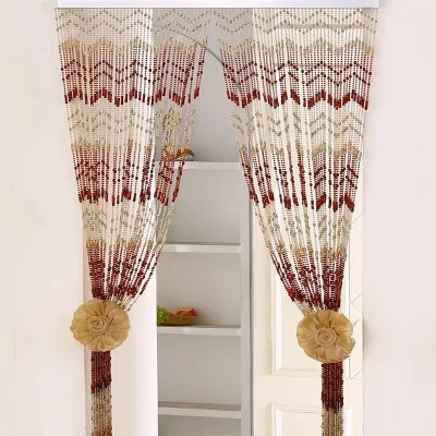 

Not Punching Crystal Beads Curtain Furniture Decorative Partitions for Living Room Porch Door Curtain Rattan Ball