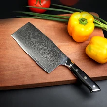 SUNNECKO 7 “zoll Cleaver Hacken Messer Damaskus Stahl Neue Qualitäts-chinesischen Schneiden Messer VG10 Chef-kochen Chopper