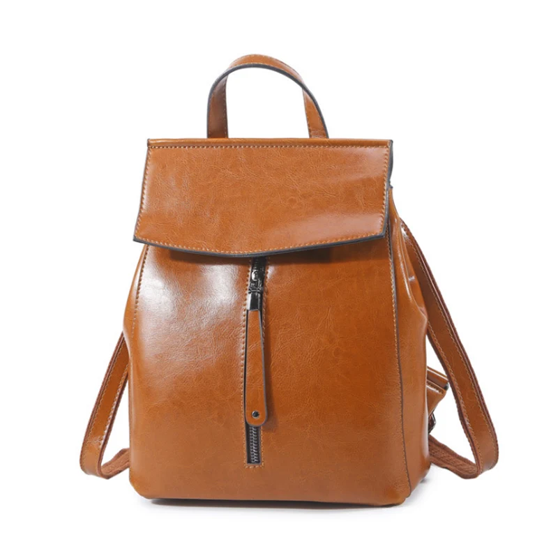 Backpack Vintage Cow Split Leather Women Backpack Ladies Shoulder Bag School Bag for Teenage Girl
