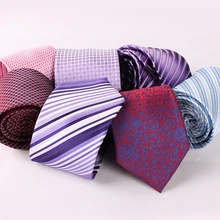 7 ширина полосатый полиэстеровый жаккардовый тканый галстук Gravata для делового Мальчишник