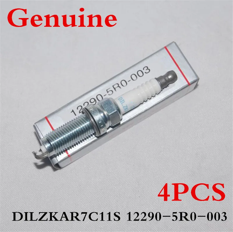 CAPQX 4PCS Geniune Iridium Spark Plugs Spark Plug OEM:12290-5R0-003 For FIT VEZEL CITY XRV 2014 2015 2016 1.5L