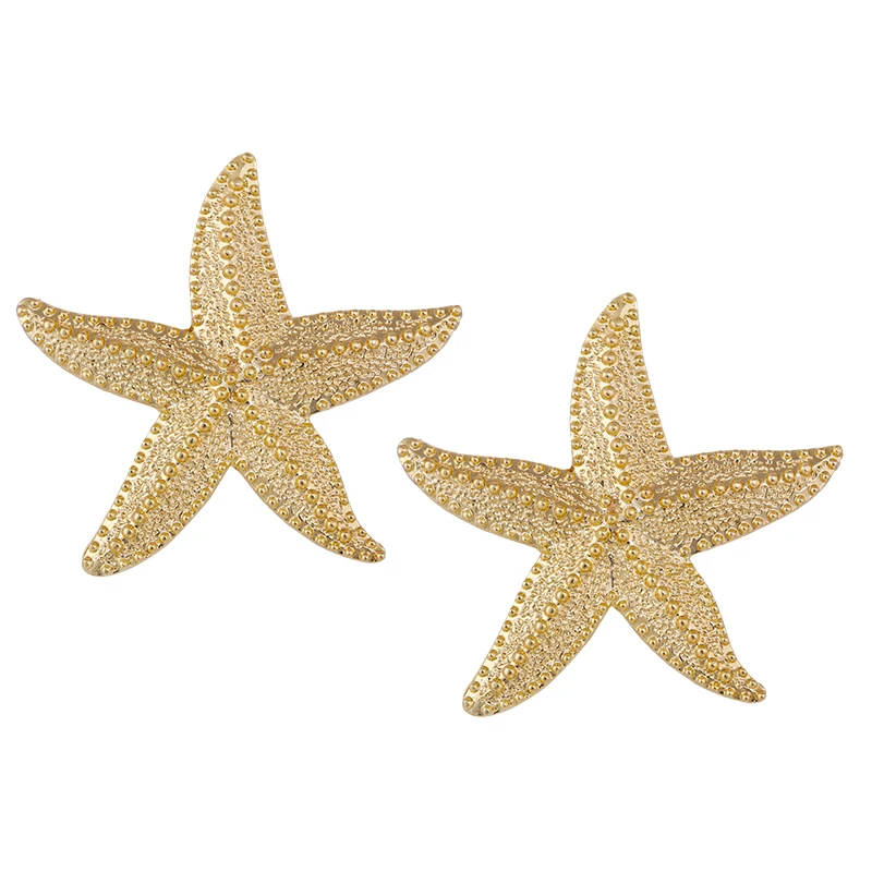 AENSOA Мода блестящие большие пятиугольные звезды висячие серьги для женщин Корея большие преувеличенные Морская звезда массивные висячие серьги
