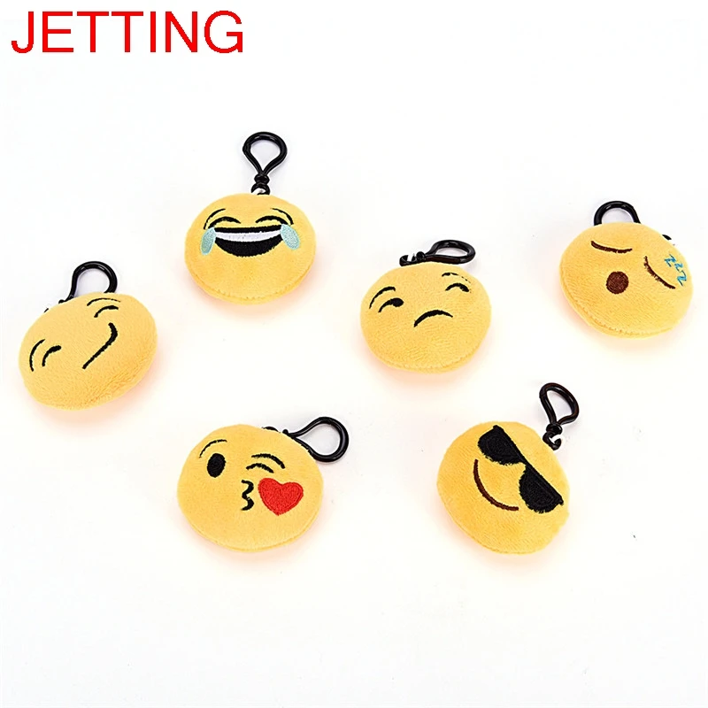 Plush Face Emoji Key Chain Poop keychain Emoji Keychain Plush Keyring Emoticon Key Ring 1PcDevil