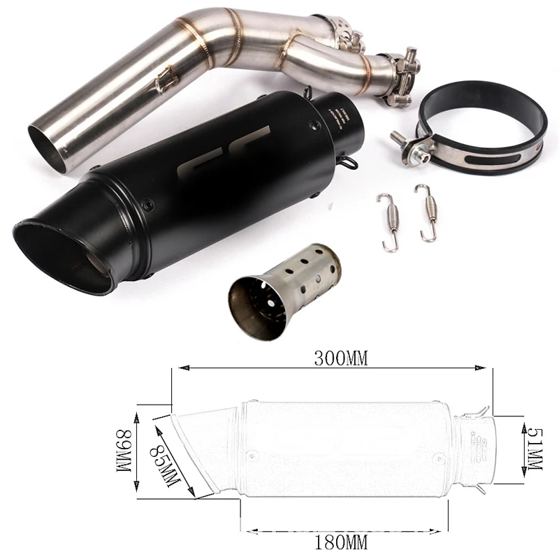 Выхлопная система глушителя для мотоцикла, запчасти для средней трубы, выхлопная труба мотоцикла с db killer для BMW S1000RR S1000R S1000XR