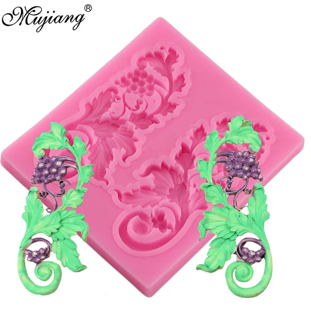 3D Tekercsek Barokk Sarok Szilikon Penészcsomagolás Fondant Sütemény Díszítő Szerszámok Cupcake Sütés Csokoládé Cukorka Polimer Agyag Formák - Image 3