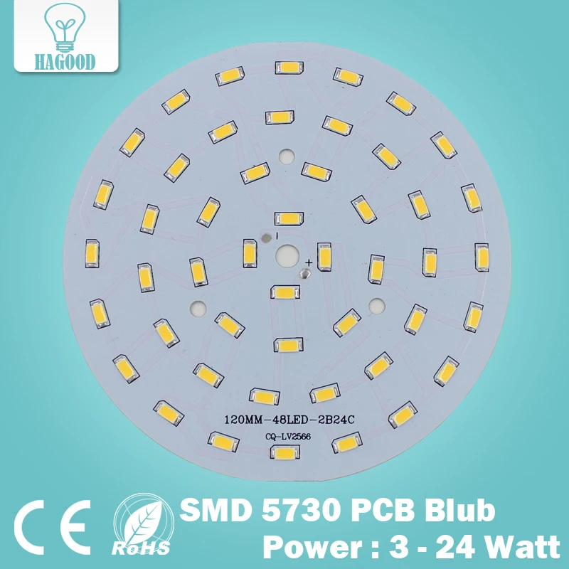 3 Вт-24 Вт 5730 яркость SMD свет доска панельная светодиодная лампочка для PCB для потолка со светодиодный подсветкой Бесплатная доставка - изображение