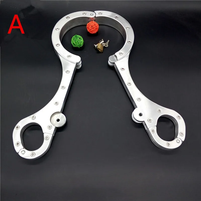  Metal Bedroom System Restraint Fun Aluminium alloy Bondage Cuffs Strap Set Adult Toy for Man and Wo - 32833208098
