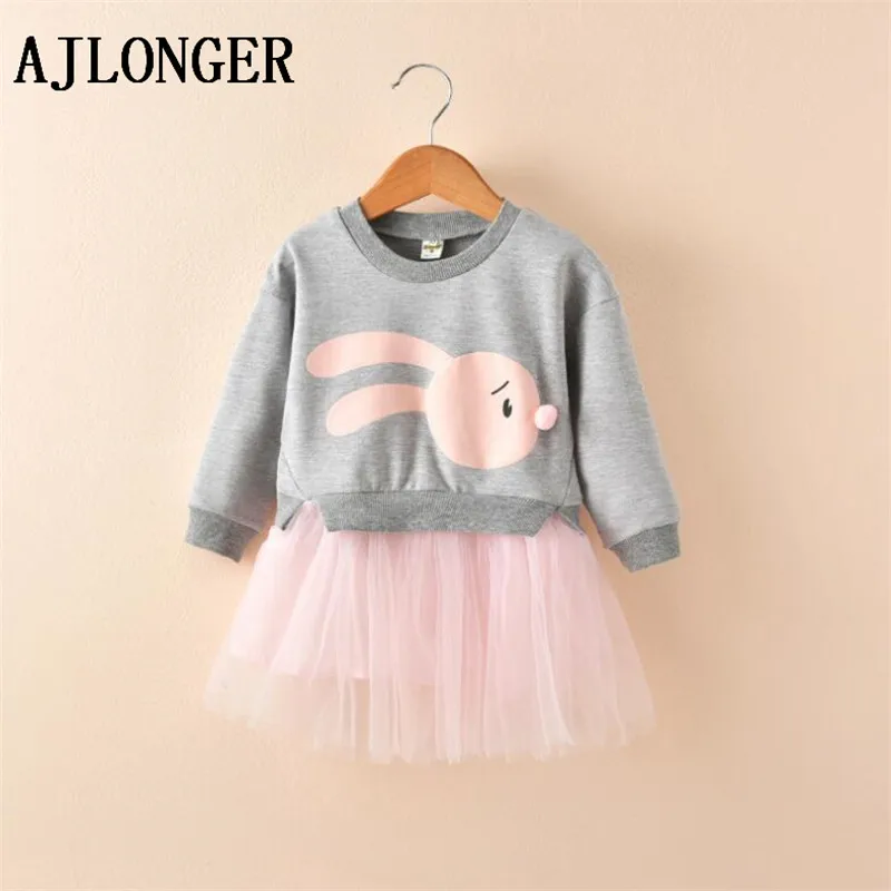 

AJLONGER Girls Dress Princess Dress Brand Girls Dress Children Clothing Cartoon Print Kids Clothes Girls Dresses