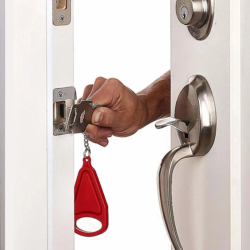 

Portable Travel Safe Door Locks Self-Defense Door Stop Accommodation Anti-theft Blocker Stopper Hotel House Door Lock Easy Carry