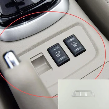 

For NISSAN TIIDA 2016 2017 ABS Chrome car styling accessories Car Seat Heating Switch button frame panel cover trim