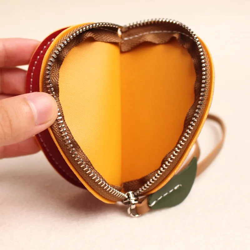 Известный бренд милой фруктовой Apple груша из искусственной кожи мини брелок-Кошелек для монет Застежка-молния кулон ключ цепочка для ключей бумажник для Для женщин сумка Шарм