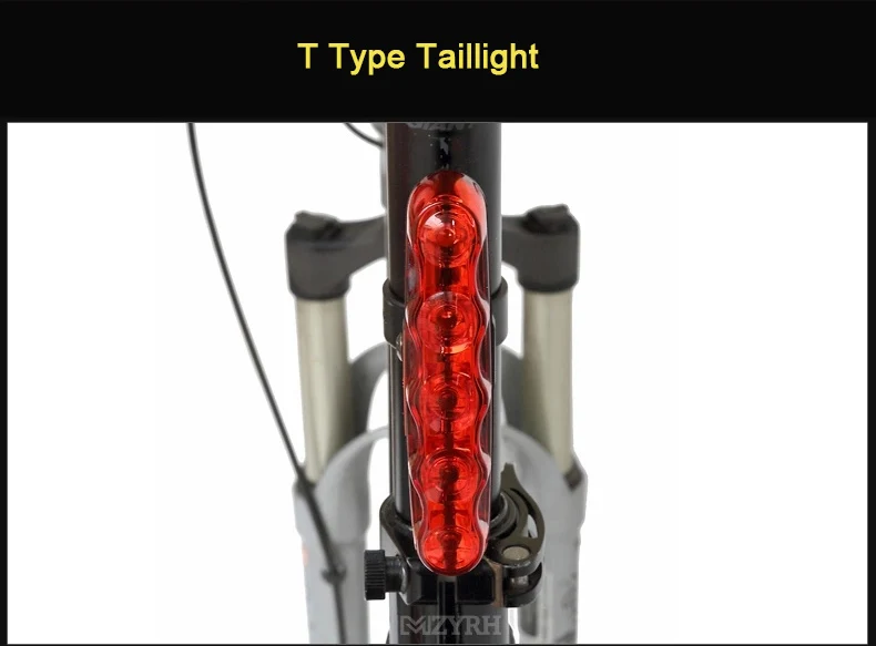 Discount MZYRH Bicycle Rear Tail Light Red LED Flash Lights Cycling Night Safety Warning Lamp Bike Outdoor Riding Tail Light Accessories 26