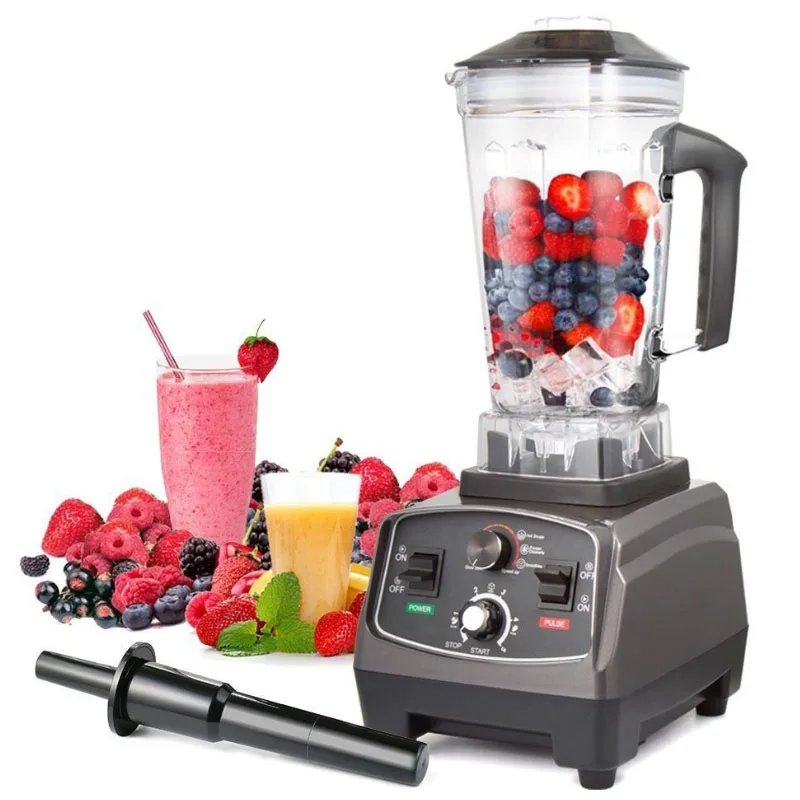

BPA Free Commercial Grade Timer Blender Mixer Heavy Duty Automatic Fruit Juicer Food Processor Ice Crusher Smoothies 2200W