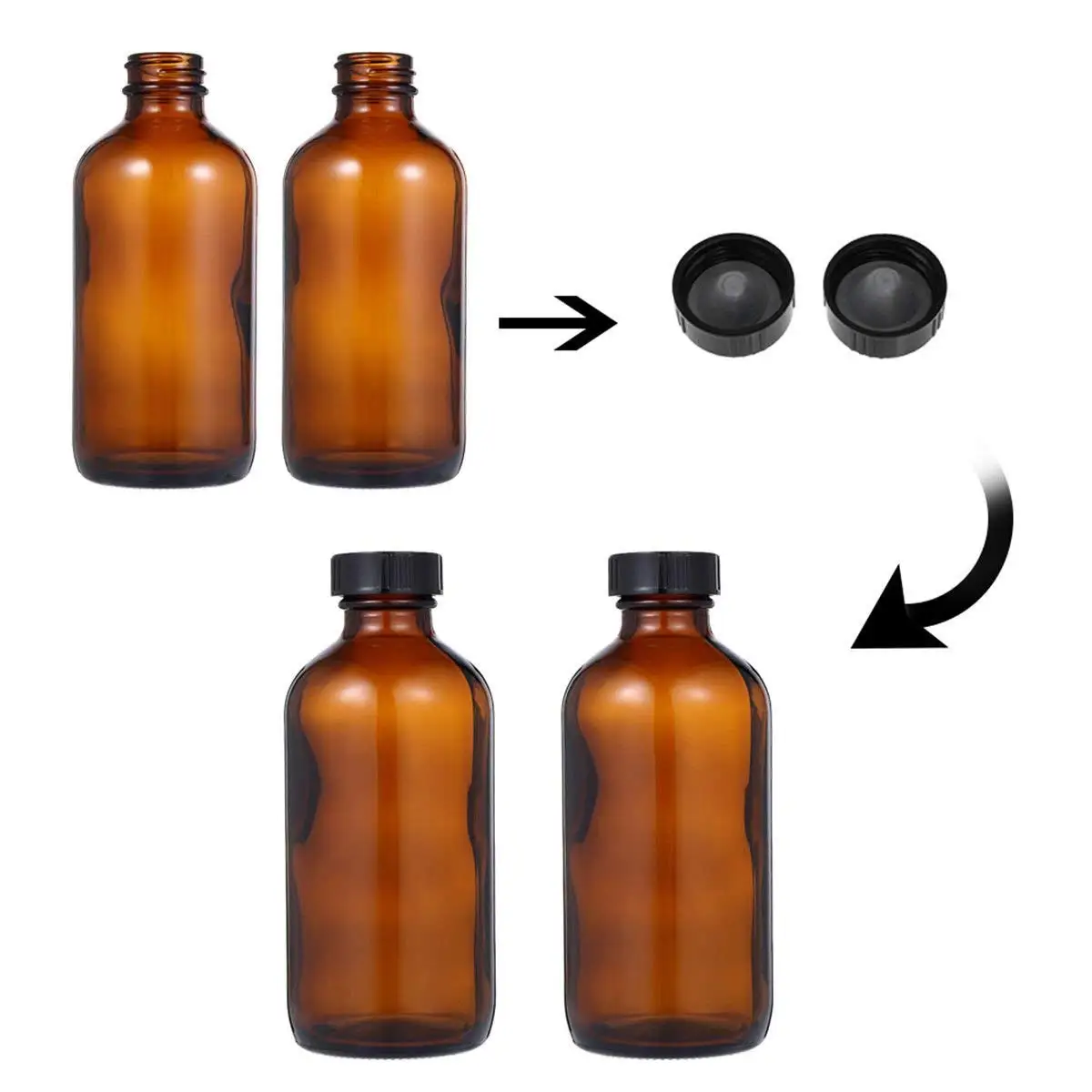 Jual 4 Pieces 500 Ml Kosong Kaca Semprot Botol Pemicu Penyemprot Air Atomiser Botol Minyak Dispenser Wadah Coklat