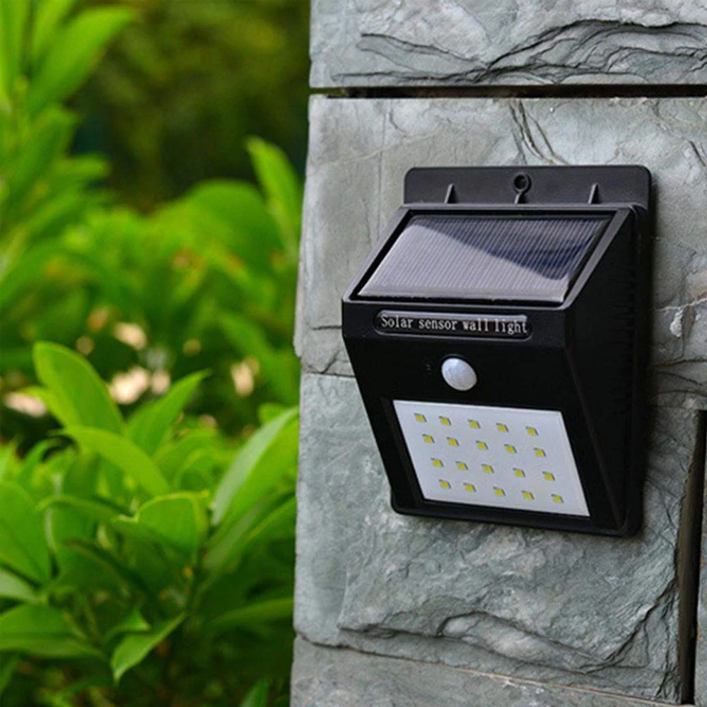 

20/25 LED Solar Outdoor Wall Light Bulb Outdoor Garden Lamp Decoration Motion Sensor Night Security Wall Light Waterproof