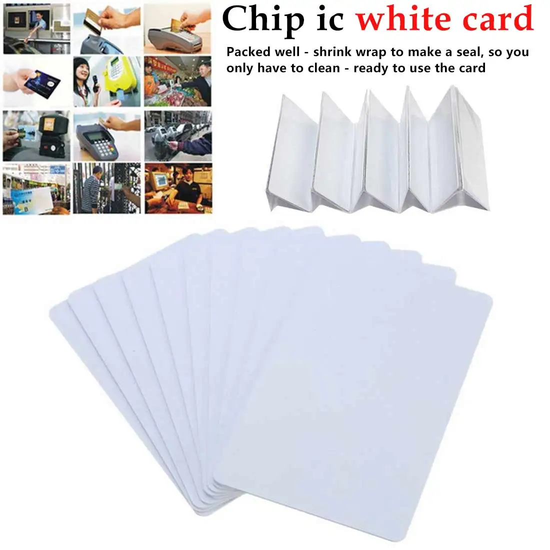 IC smart card label thin for access control system chip ic white card s50 RF card time card proximity card