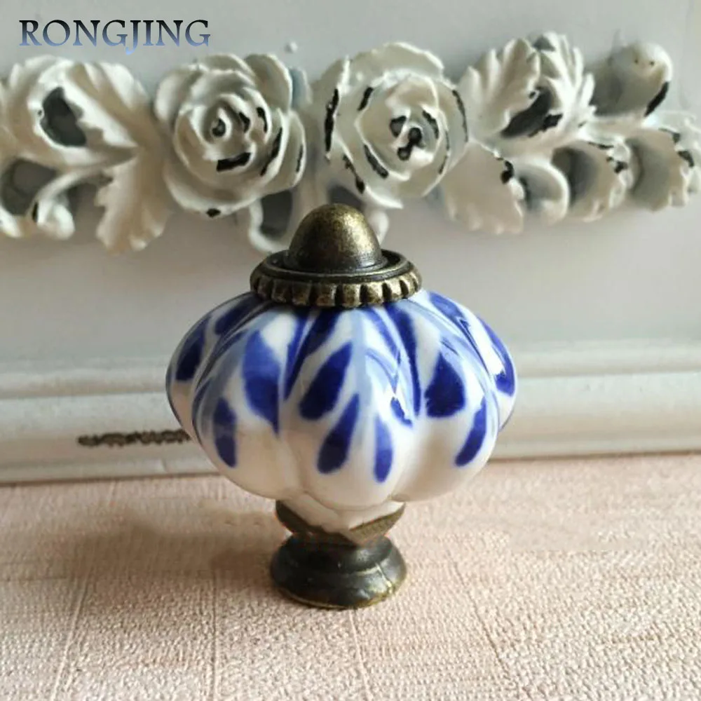 Home Furniture Diy Retro Blue White Ceramic Porcelain Door Home Furniture Diy Retro Blue White Ceramic Porcelain Door Handle Drawer Cupboard Pull Cabinets