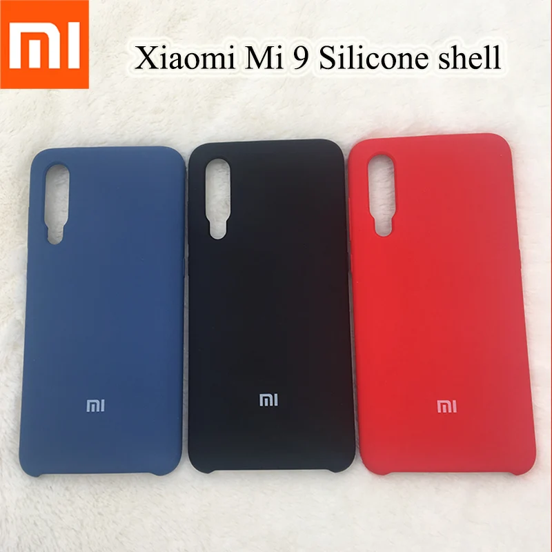 

Original xiaomi mi 9 Case Silk Soft Touch Liquid Silicone Protection Case for Mi 9 6.39 inch with logo