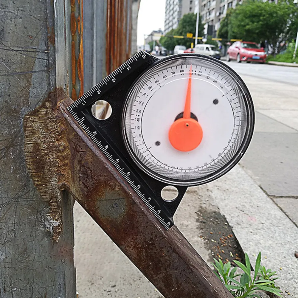 ABS Horizontal Gauge Pointer Angle Gauge Inclinometer With Black Magnetic Base