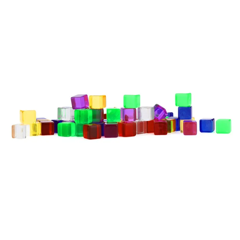 60pcs Dice Transparent Dice Acrylic Cube Board Game Kid DIY Fun and Teaching for dungeons and dragons TRPG game lovers #2P09 (4)