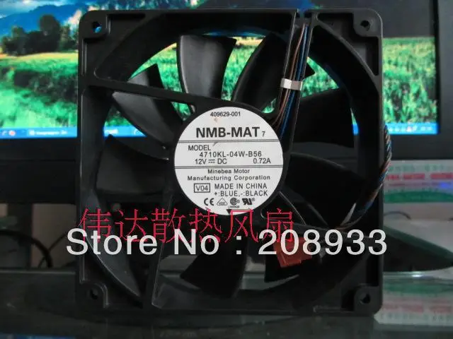 

For NMB 12025 DC 12V 0.72A 4710KL-04W-B56