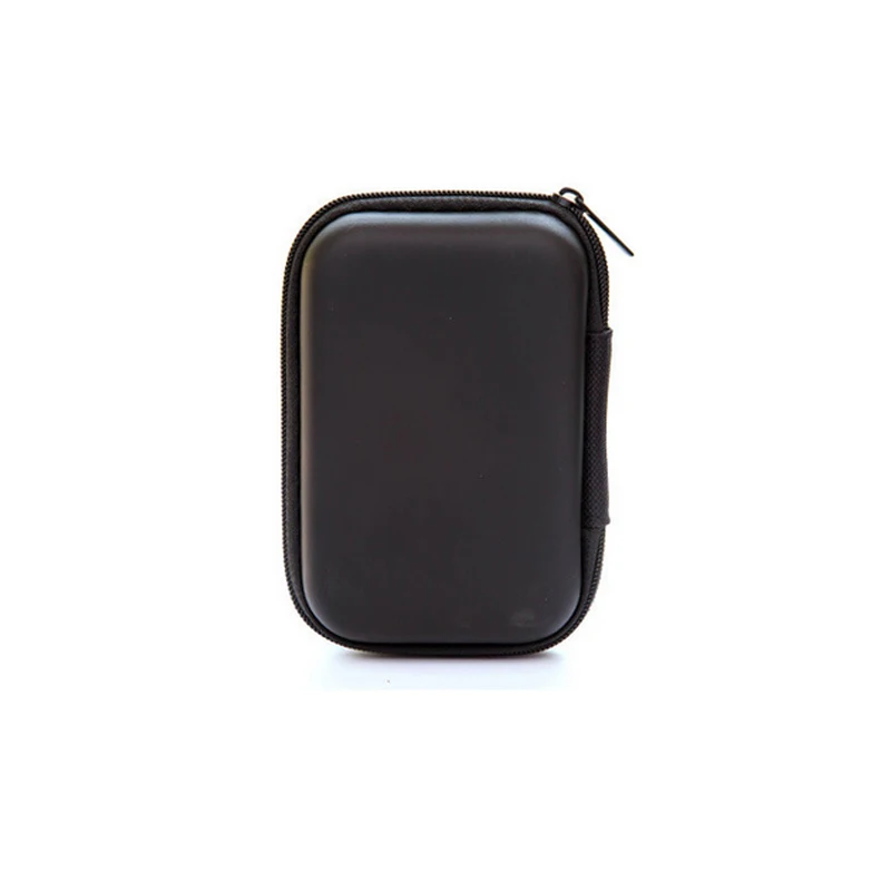 Urijk чехол для наушников EVA, сумка для хранения монет, контейнер для наушников, коробка для хранения наушников, мешочек с держателем, органайзер для проводов - Цвет: Black 12x8cm