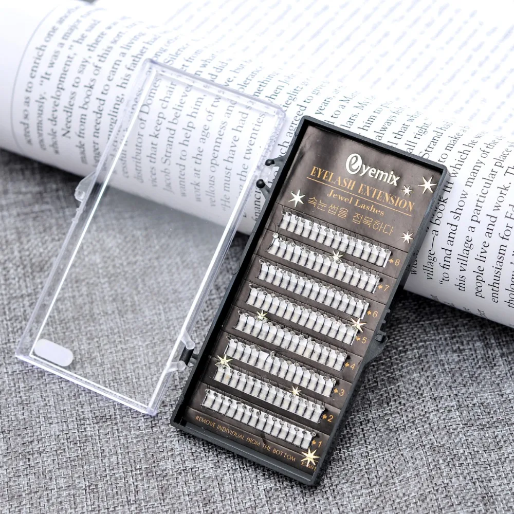 Koop Nieuwe Y Faux nertsen individuele wimpers met witte Diamant maquiagem cilios voor professionals valse wimper extension