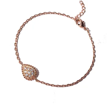 

Top Quality Pommelato Jewelry Water Drop Shape Full Pave AAA+ Crystal Charms Queen Bracelet Bracelets for Women