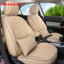 Cartailor автокресла подходит для мини Paceman Искусственная кожа чехлы на сиденья и поддерживает аксессуары для интерьера черный мест Чехол подушки набор