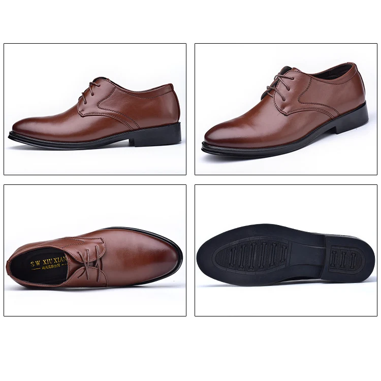 Reetene/Новинка; мужская кожаная обувь; деловая мужская модельная обувь; модная повседневная Свадебная обувь; удобная однотонная мужская обувь с острым носком