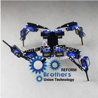

Quadruped / 4 legged robot multi-legged robot full servo bracket accessories RC Mini Robot kit bulk,toy,steering gear